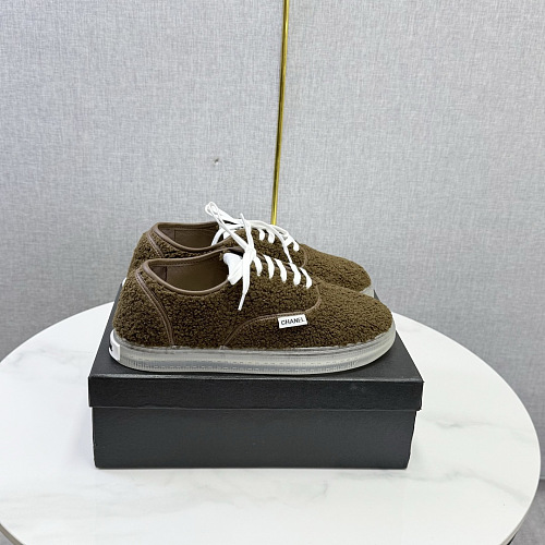 Fuzzy Sherpa Lace Up Casual Sneakers