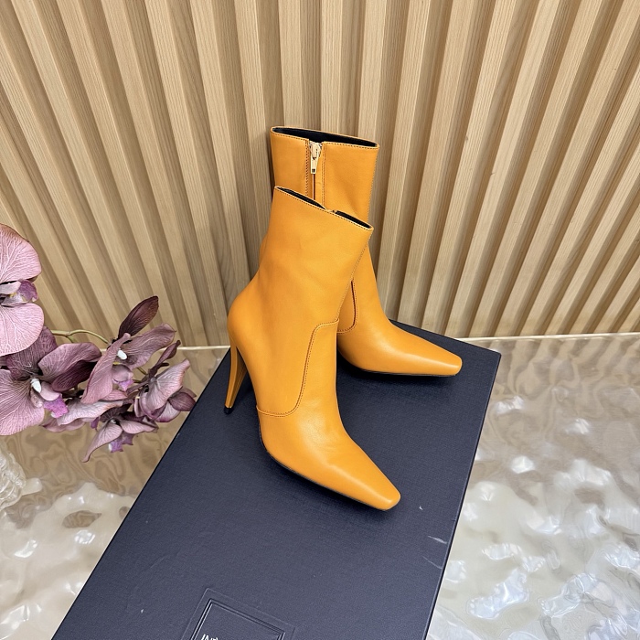 Pointed Toe Stiletto High Heel Ankle Boots