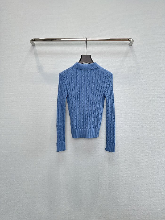 Preppy Cable Knit Cropped Button Up Cardigan Sweater