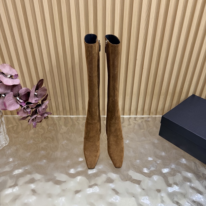 Suede Pointed Toe Stiletto High Heel Knee High Boots