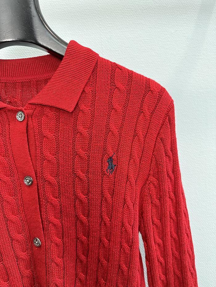 Preppy Cable Knit Cropped Button Up Cardigan
