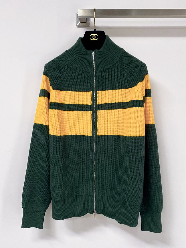 Icon Detailed Ribbed Knit Slim Fit Cardigan