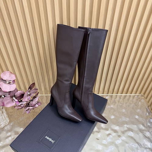Pointed Toe High Heel Boots With Side Zipper