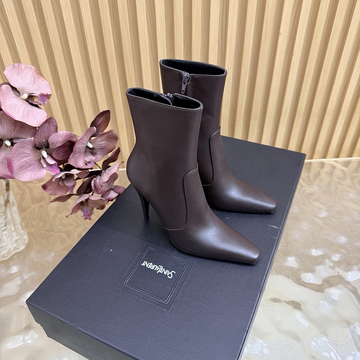 Pointed Toe Stiletto High Heel Ankle Boots