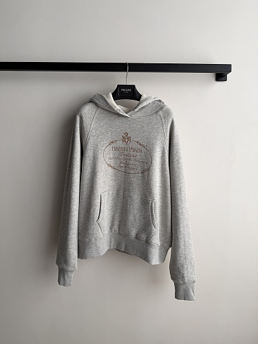 Vintage Oval Graphic Print Oversized Grey Cotton Sweatshirt