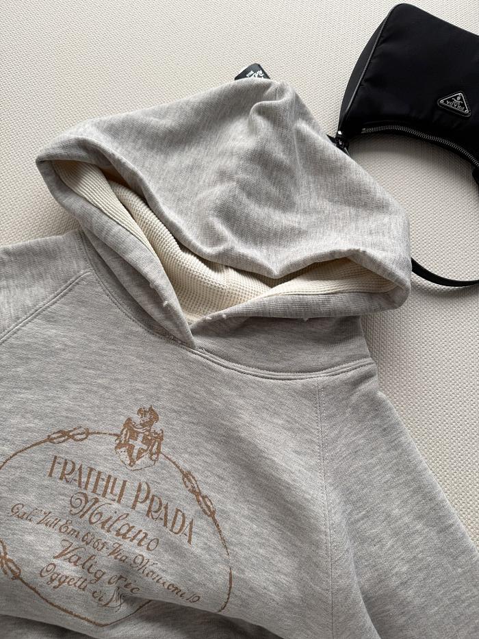 Vintage Oval Graphic Print Oversized Grey Cotton Sweatshirt