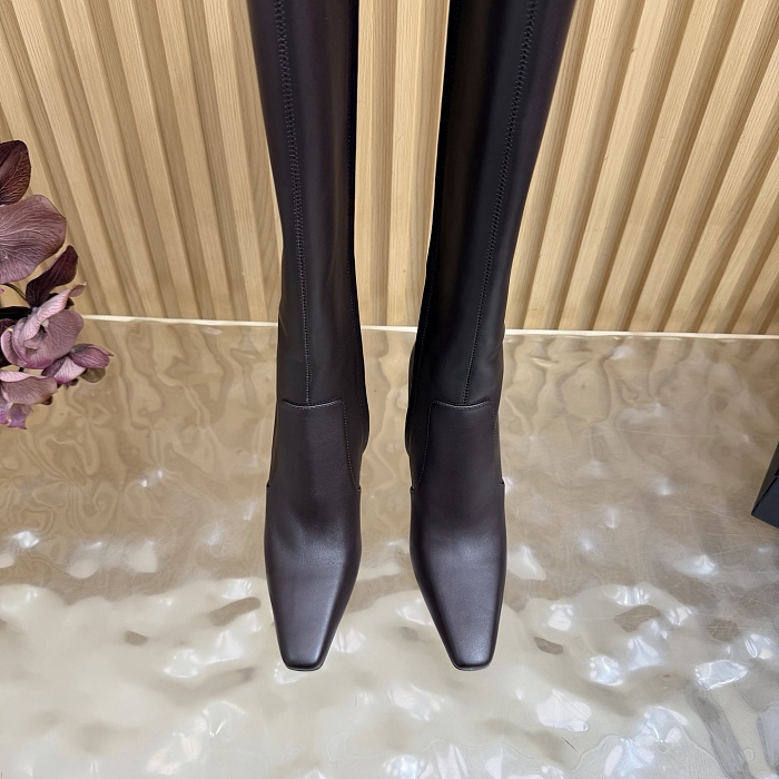Pointed Toe High Heel Boots With Side Zipper