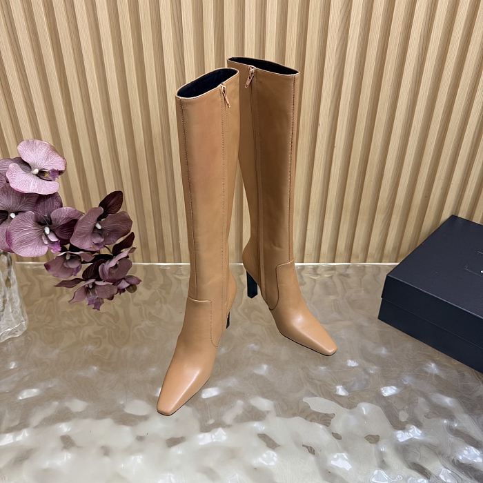 Solid Color Pointed Toe Stiletto Heeled Boots