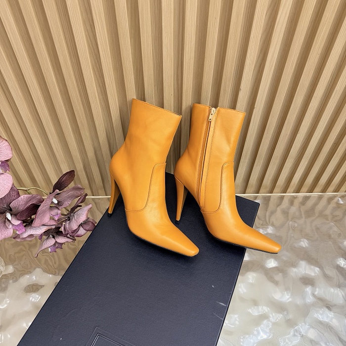 Pointed Toe Stiletto High Heel Ankle Boots
