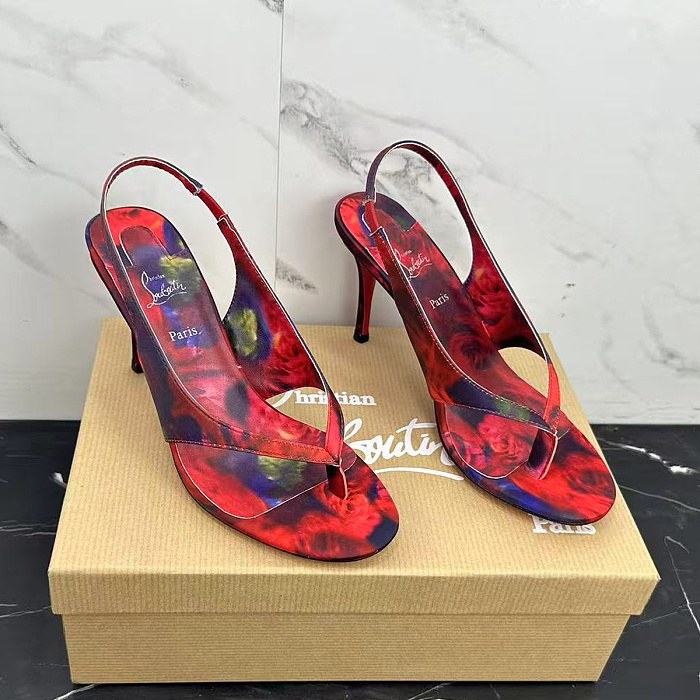 Heeled Slingback Sandals With Open Toe And Stiletto Heel