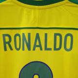 1998 Brazil Home Yellow Retro Fans Soccer Jersey (No small fonts on the chest)