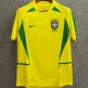2002 Brazil Home Yellow Retro Soccer Jersey