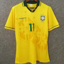 1994 Brazil Home Yellow Retro Soccer Jersey