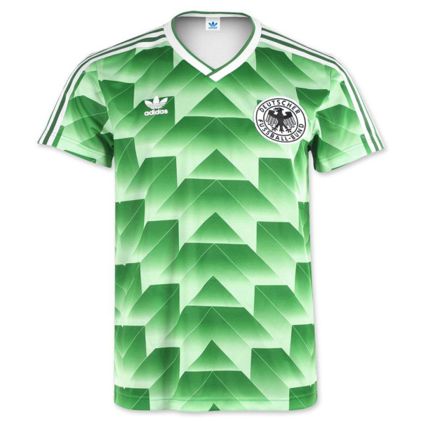 1988 Germany Away Green Retro Soccer Jersey