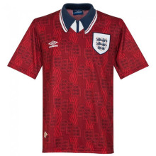 1994 England Away Red Retro Soccer Jersey