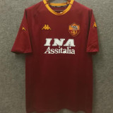 2000/01 Roma Home Red Retro Soccer Jersey