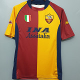 2001/02 Roma Red And Yellow Retro Soccer Jersey