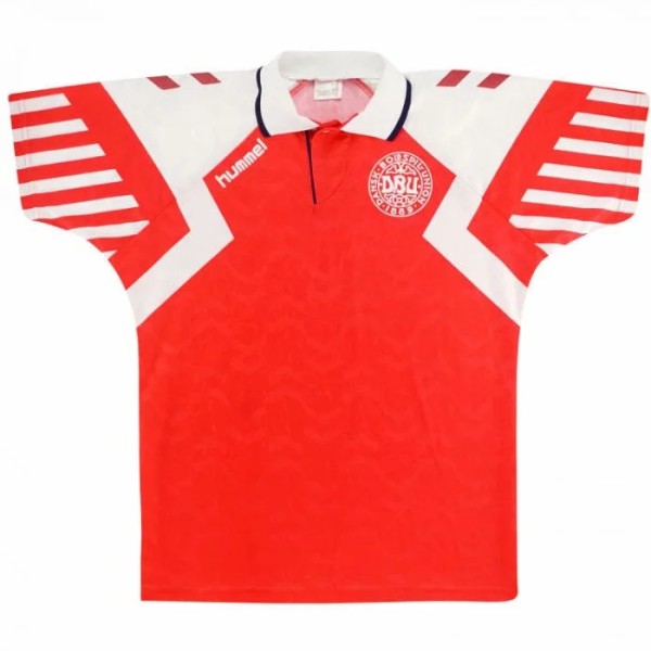 1992 Denmark Home Red Retro Soccer Jersey