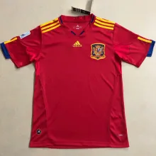 2010 Spain Home Red Retro Soccer Jersey