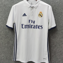 2016/17 RM White Home Retro Soccer Jersey
