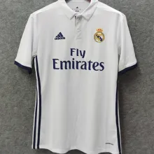 2016/17 RM White Home Retro Soccer Jersey