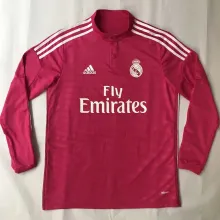 2014/15 RM Red Retro Long Sleeve Soccer Jersey