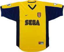 2000/2001 ARS Away Yellow Retro Soccer Jersey