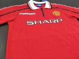 1998-1999 M Utd Home #7 Beckham Retro Soccer Jersey ★★