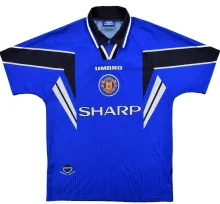 1996/98 M Utd Third Blue Retro Soccer Jersey