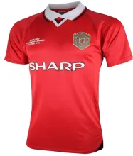 1999/2000 M Utd Home Red Retro Soccer Jersey