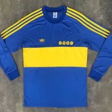 1981 Boca Home Retro Long Sleeve Soccer Jersey