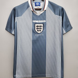 1996 England Away Grey Retro Soccer Jersey