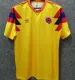 1990 Colombia Away Yellow Retro Soccer Jersey