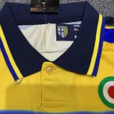 1999/00 Parma Home Yellow Long Sleeve Retro Soccer Jersey