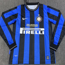 2009/10 In Milan Home Long Sleeve Retro Soccer Jersey
