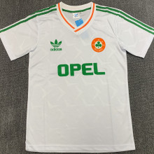 1990 Ireland Away White Retro Soccer Jersey