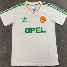 1990 Ireland Away White Retro Soccer Jersey