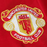 1986 M Utd Home Long Sleeve Retro Soccer Jersey