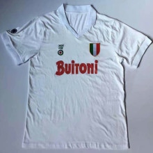 1987/1988 Napoli Away White Retro Soccer Jersey