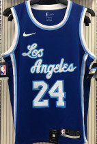 LA Lakers Bryant # 24 Blue NBA Jerseys Hot Pressed