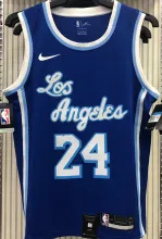 LA Lakers Bryant # 24 Blue NBA Jerseys Hot Pressed