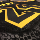 LA Lakers Bryant #24 Black Snake NBA Jerseys Hot Pressed