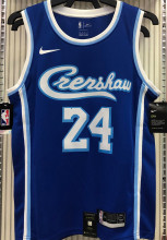LA Lakers Bryant # 24 Blue NBA Jerseys Hot Pressed