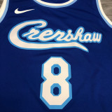 LA Lakers Bryant # 8 Blue NBA Jerseys Hot Pressed