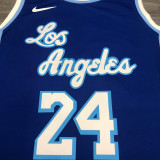 LA Lakers Bryant # 24 Blue NBA Jerseys Hot Pressed