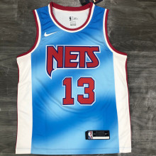 Nets Harden #13 Limited Edition Blue NBA Jerseys Hot Pressed