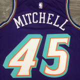 Jazz MITCHELL #45 Snow Mountain Edition Purple NBA Jerseys Hot Pressed