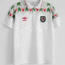 1990/92 Wales Away White Retro Soccer Jersey