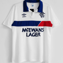 1994 Rangers Away White Retro Soccer Jersey