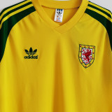 1982 Wales Away Yellow Retro Soccer Jersey